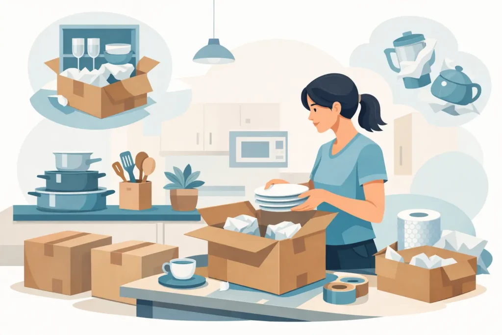 How to Pack a Kitchen Without the Chaos